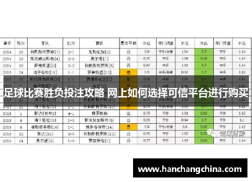 足球比赛胜负投注攻略 网上如何选择可信平台进行购买